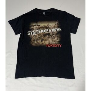 System Of A Down Toxicity Band T-Shirt Mens Small Black Rock Graphic Tee